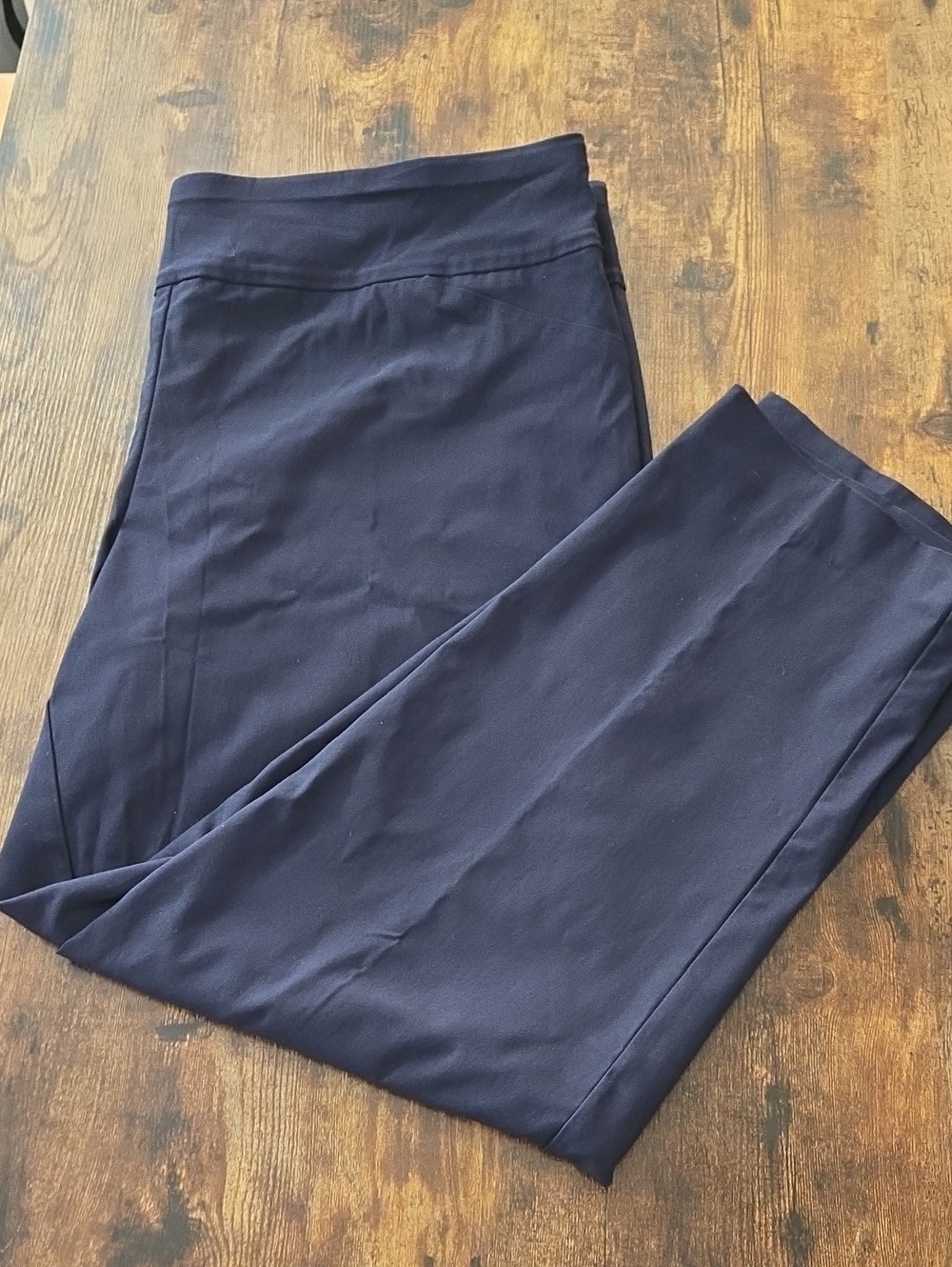 Charter Club Cambridge Slim Pants 24W Navy Blue Tummy Control Office Work
